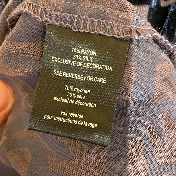 PJK PATTERSON J. KINCAID | Size L | purple sheer top with velvet design - Picture 7 of 9